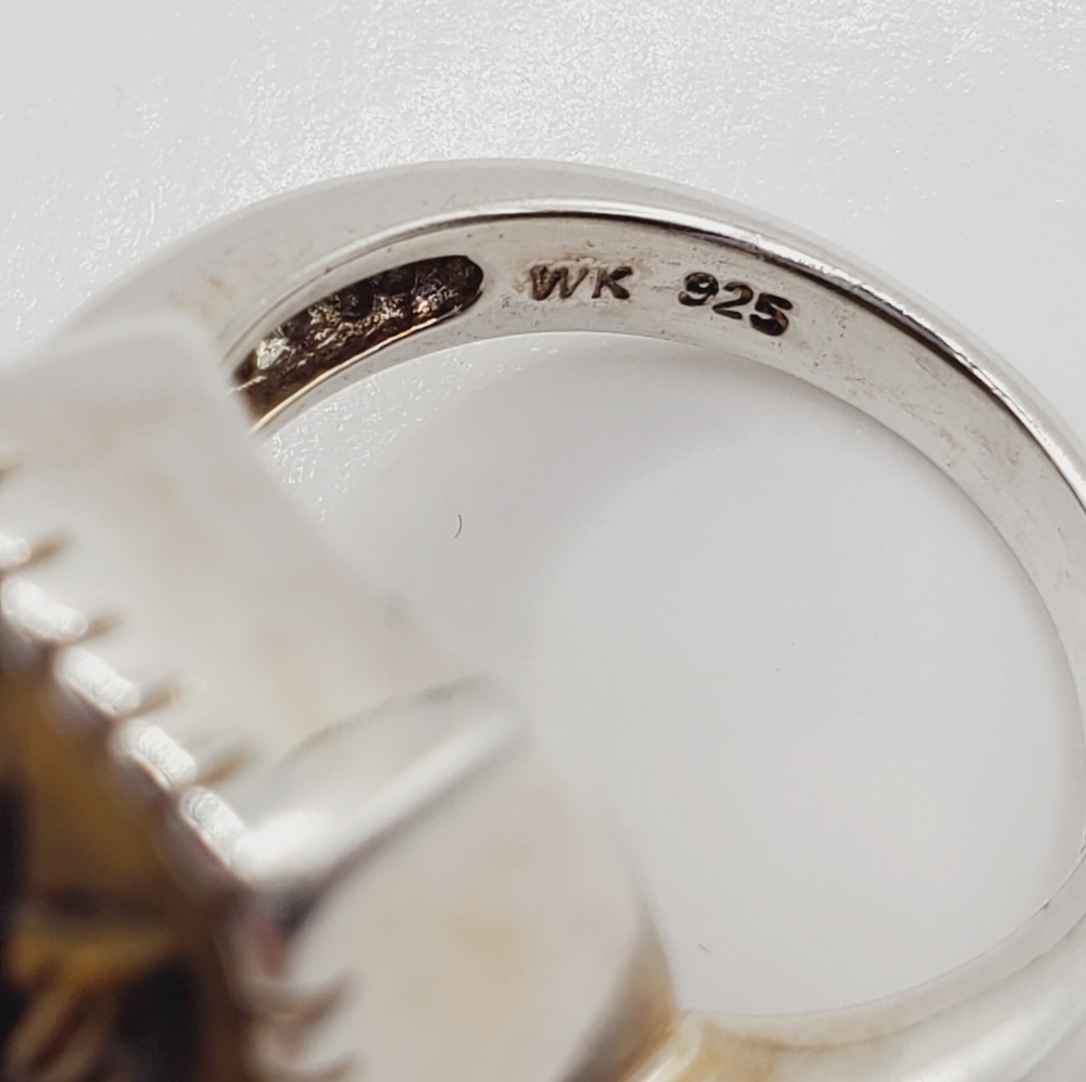 Tigers Eye Silver Ring - Picture 5 of 8
